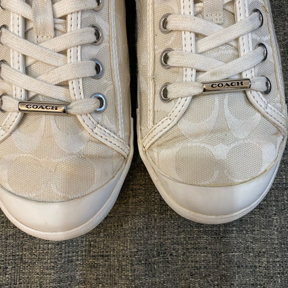 Coach Francesca Cream Sneakers Women’s Size 8.5 - Picture 3 of 10